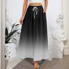 Women's Flowy Flared Ruffle Hem A Line Maxi Skirts Elastic Waist Elegant Tiered Layer Boho Long Skirts