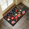 3D Цветочный узор Дверной коврик Красочный ковер с цветами Нескользящий входной коврик для декора дома и уличного крыльца Водонепроницаемый протектор для пола