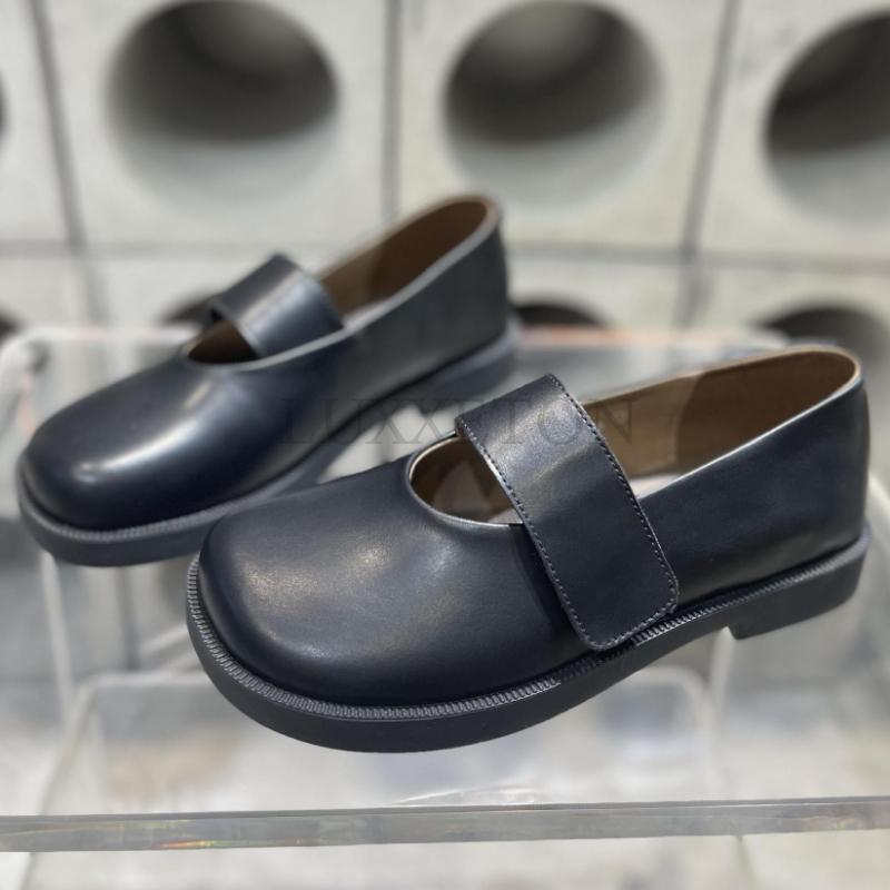 Туфли из натуральной кожи с круглым носком, повседневные женские кроссовки, мягкие, женские, летние, ретро, новые, базовые, однотонные, для отдыха, Мэри