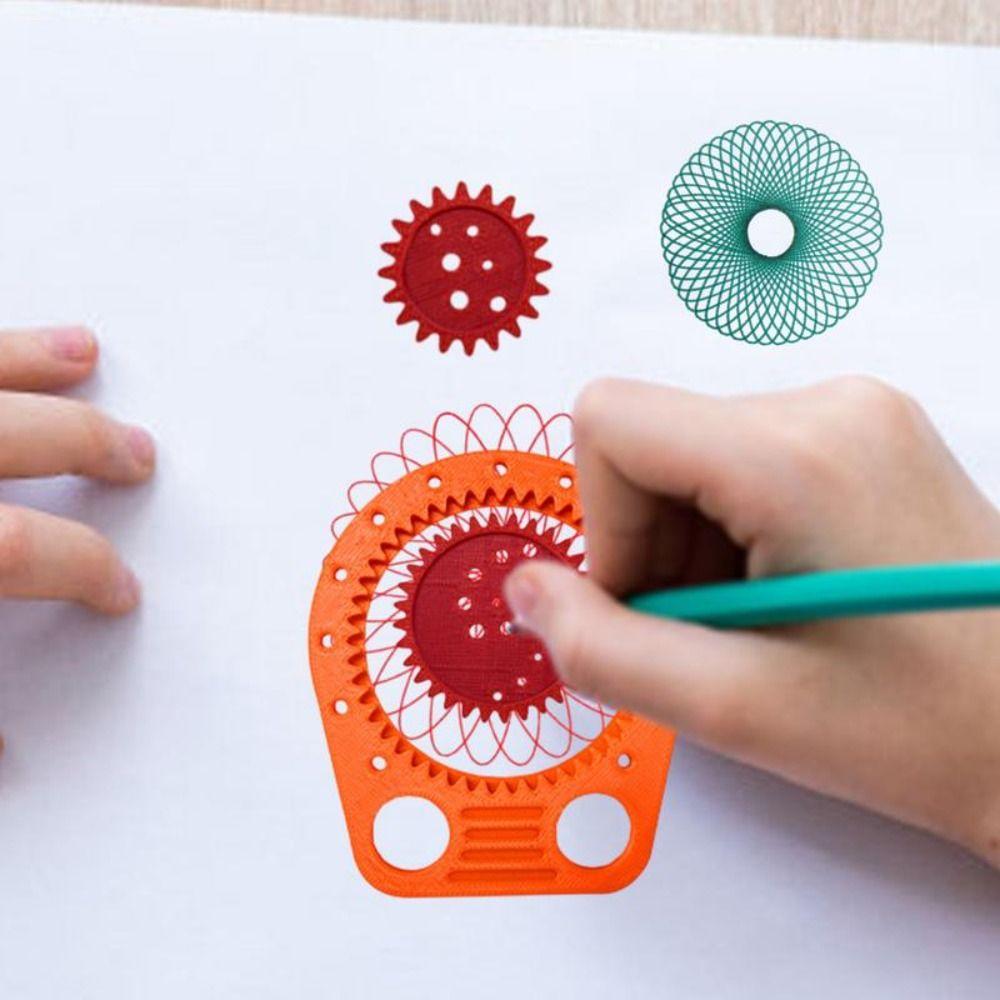 Multifunctional Geometric Ruler Set 3D Printed Spiral Drawing Ruler  Sketch Drafting