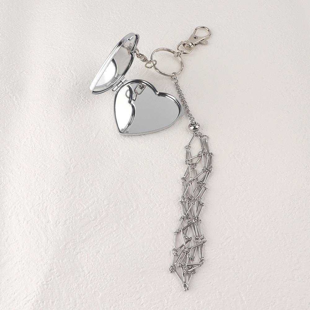 Stainless Steel Lip Balm Bag Key Chain Silver Color Lip Balm Keychain