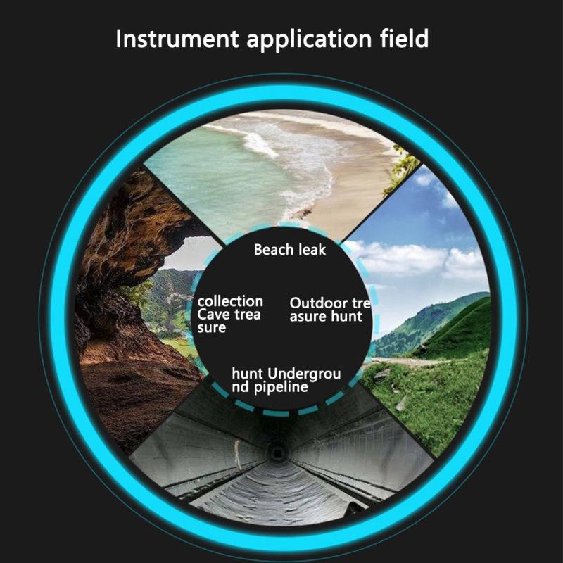 Ручной металлоискатель со светодиодной подсветкой Портативный IP66 Водонепроницаемый пылезащитный инструмент для обнаружения сада