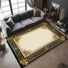 Современный ковер в стиле легкой роскоши с золотой каймой, декор для спальни, коврики для гостиной, дивана, чайного столика, прикроватные коврики, моющийся, кухонный коврик для прихожей
