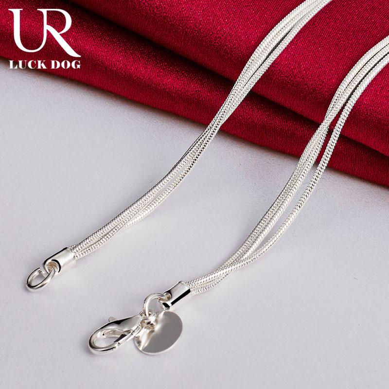 Ожерелье из трех роз в виде змеи из стерлингового серебра 925 пробы, модные свадебные украшения