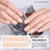 New Solid Color Simple Semi-cured Nail Stickers 20 Finger Gel Nail Stickers