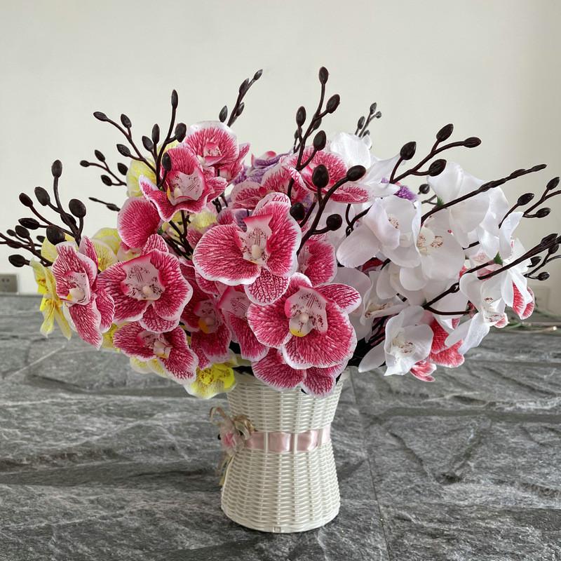 Bouquet Simulated Orchid For Wedding Decoration Home Living Room Arrangement