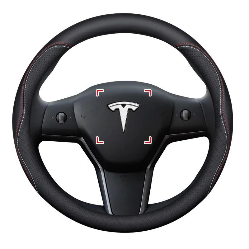 Автомобильная наклейка Tesla Для Tesla Model 3 S X Y Автомобильный интерьер Модификация эмблемы 1 шт. Наклейка на руль автомобиля Эмблема Дека