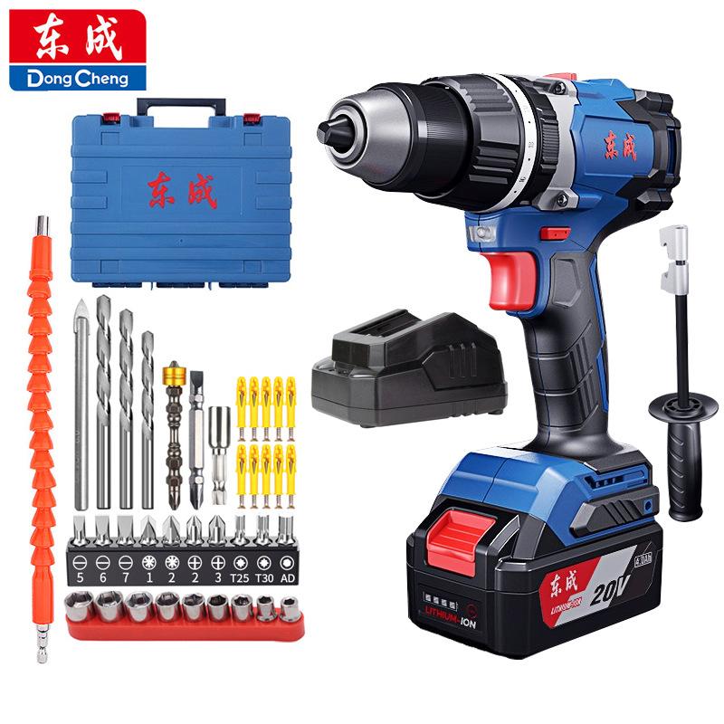 Dongcheng 20V Бесщеточная ручная дрель Ударная дрель DCJZ03-13E Промышленный класс Высокий крутящий момент Ударная дрель, Шуруповерт