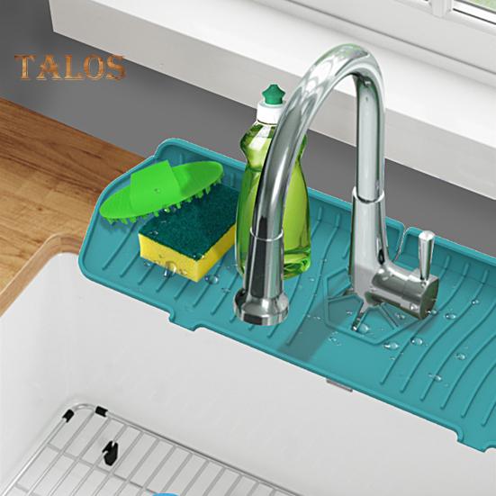 Коврик для смесителя для раковины Многоцелевой износостойкий силикон Отличная столешница для раковины Брызговик для крана Защита от капель для общежития