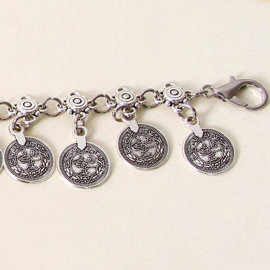 Round Coin Waist Chain Retro Style Extension Adjustable Length Belly Dance Waist Chain Women Fashion Accessory