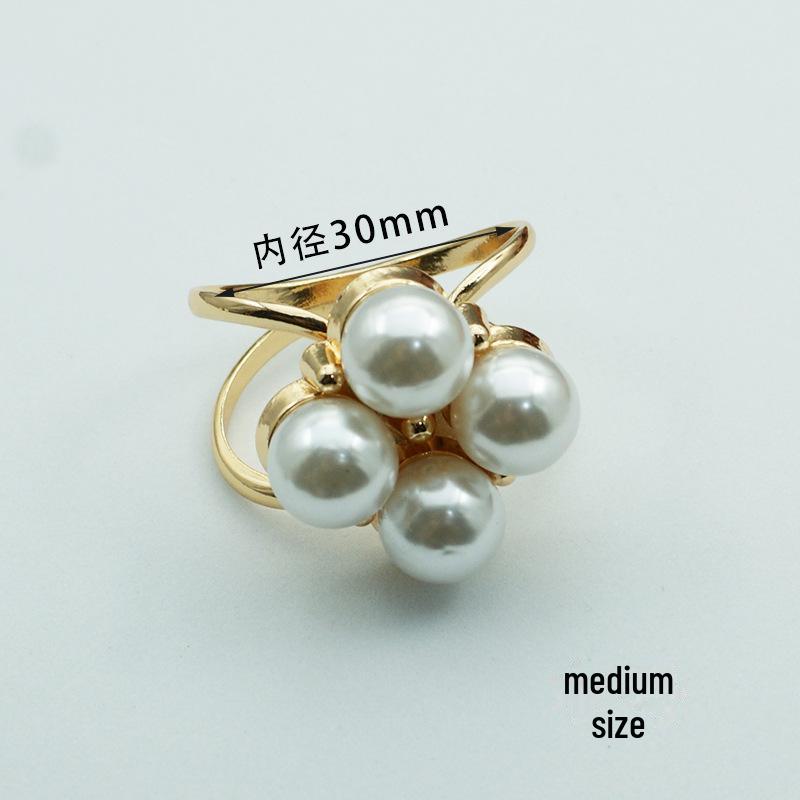 «Шарф и пряжка для пальто из жемчужного шелка — высококачественный корейский аксессуар двойного назначения»