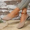 Pointed Toe Flat Shoes Women Solid Color Knitted Slip On Shoes Casual Breathable Ballet Flats Women Loafers Comfort Ladies Shoes