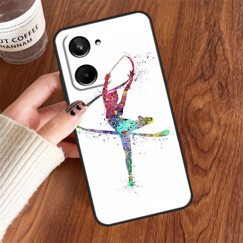 Акварельная печать с гимнастикой Для Realme 15 14 11 12 13 Pro Plus C35 C71 C75 C65 C55 C63 C61 C53 C51 C67 GT6 GT7 Pro Чехол