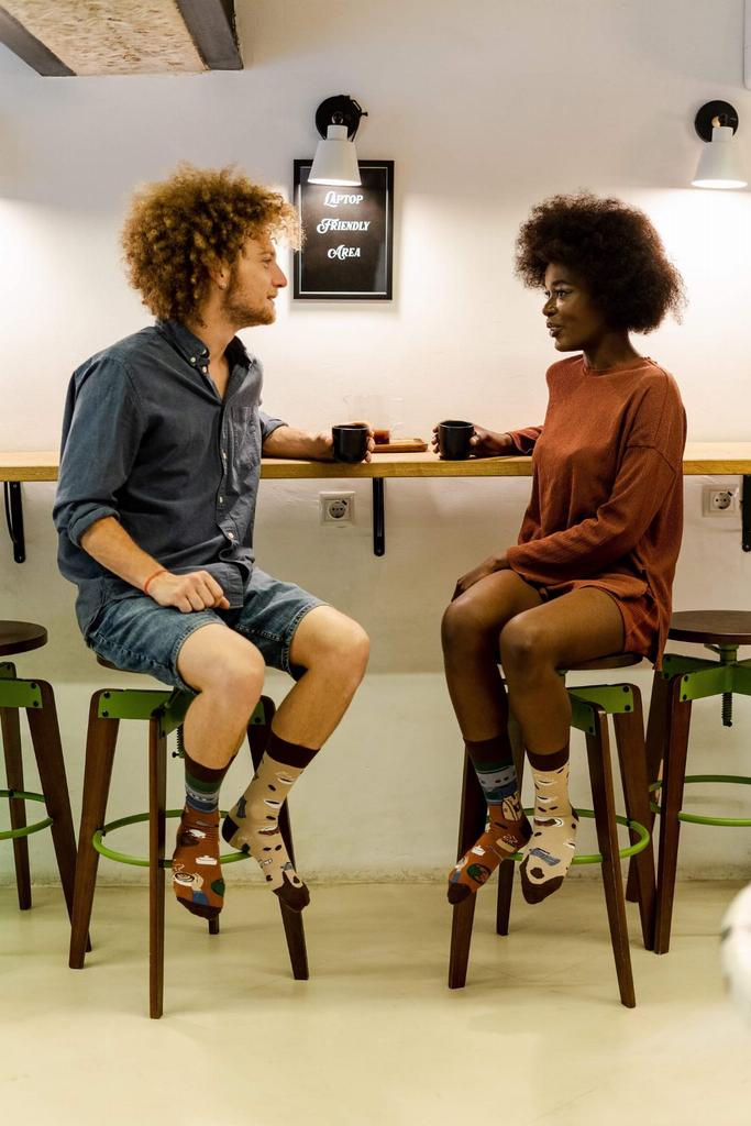 Кофе - разноцветные носки 36-39