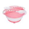 Baby Dishes Baby Anti-slip Double Ear Sucker BowlLidSpoon Fork Baby Training Bowl Infant Food Supplement Tableware