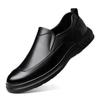 FashionSoft Sole Leather Loafers for Men Fashion Casual Spring Autumn Black Men's Dress Shoes Solid Color New Designer Male Shoes
