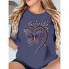 Heart 3d Print T-Shirt Animal Casual Short-sleeved Round Neck T-shirt Women's Clothing Fashion Casual Oversized Tops Tees Female