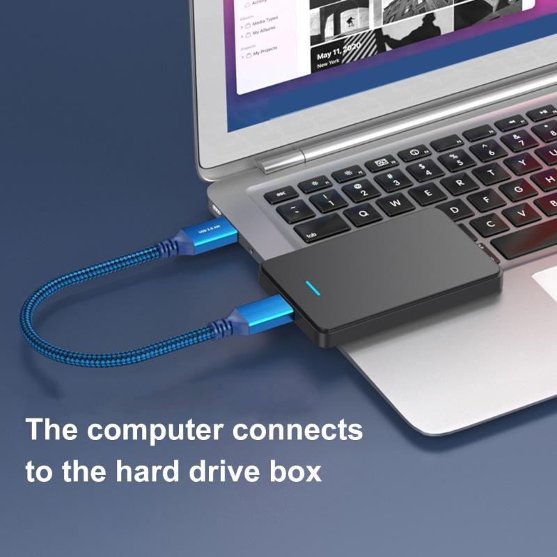 Плетеный нейлоновый USB 3.0 удлинитель, кабель для передачи данных с алюминиевыми разъемами для камеры, вентилятора