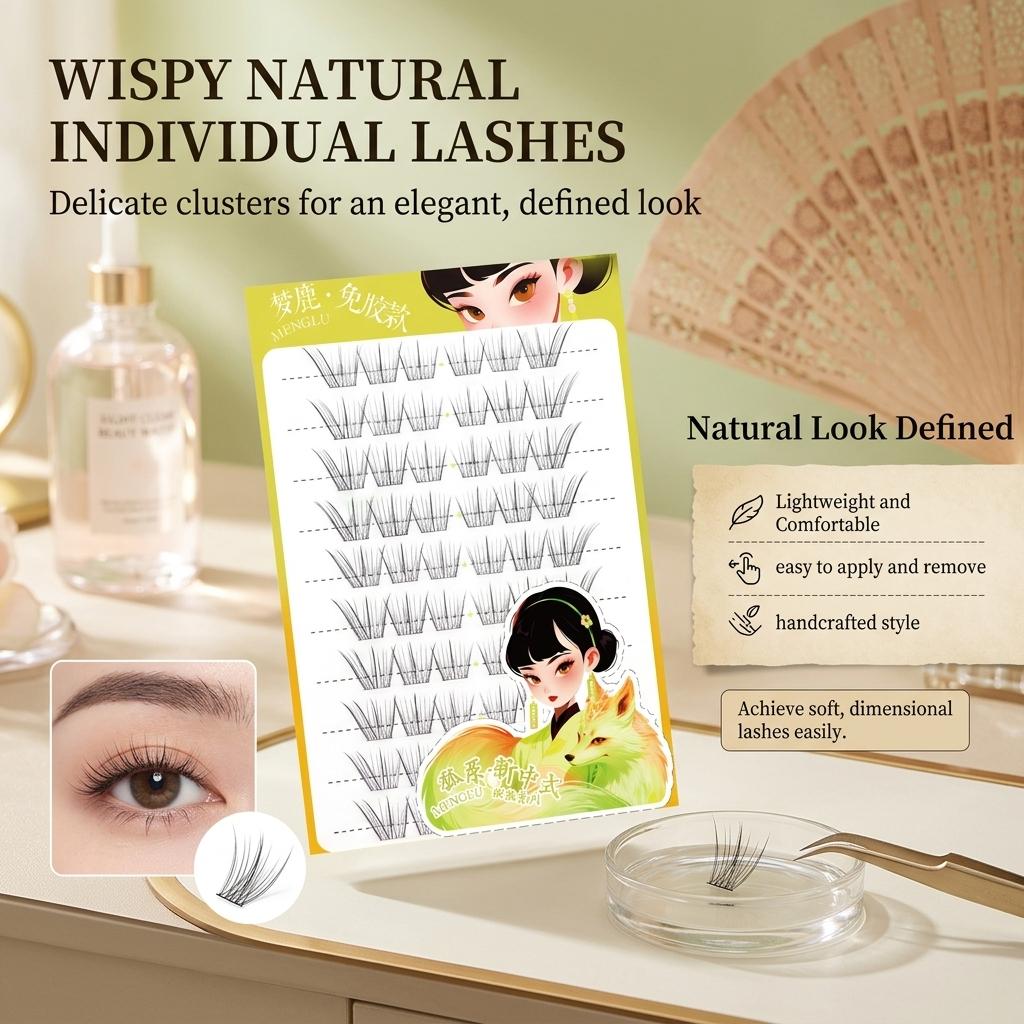 Dream Deer Natural Black False Eyelashes for Everyday Use