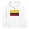 Sweat à capuche - PIXELFORMA - Drapeau de la Colombie - Белый - Длинные маншки - Col capuche