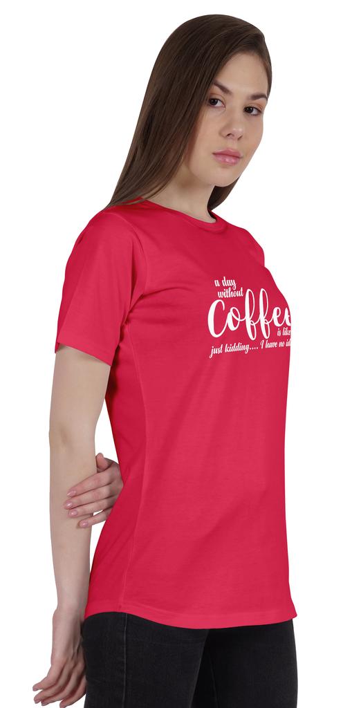 Inkmeso Женская футболка с цитатой   День без кофе — это как... просто шучу   Понятия не имею   Футболка с графическим принтом