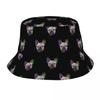 French Bulldog Bob Hat Vocation Getaway Headwear Merch Dog Animal Pet Puppy Fishing Cap for Outdoor Teen Session Hat Foldable