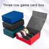 Trading Card Storage Box Leather Magnetic Closure Box 3-Row Faux Leather