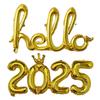 1 комплект 16-дюймовые шары из фольги с надписью Connection Crown Hello 2025 для новогодней вечеринки, юбилейной вечеринки, украшения на выпускной