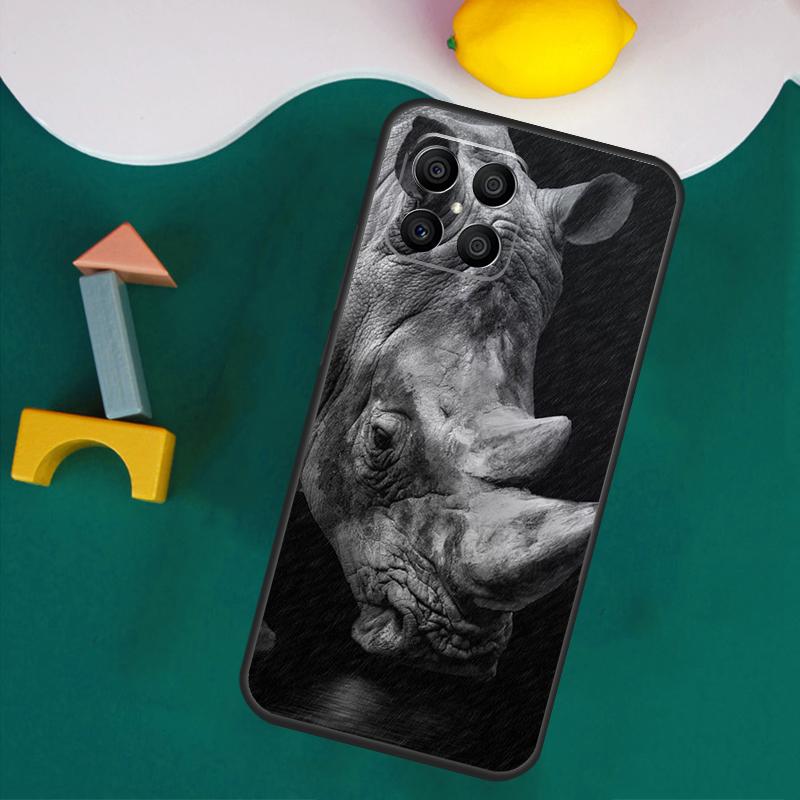Чехол Животное Носорог Для Honor Magic 7 5 6 Lite Honor 200 Pro 50 70 90 Lite X9a X8a X8 X9 X8b X9c X9b Обложка