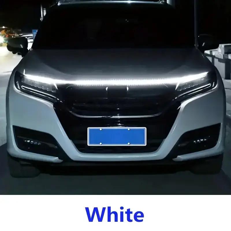 150 см/180 см автомобильная светодиодная лента для капота универсальная 12 В автомобильная мягкая светодиодная лента подходит для седанов, внедорожников и грузовиков