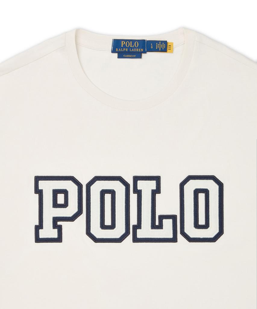 POLO RALPH LAUREN Классический крой Хлопковая футболка с логотипом - Белая