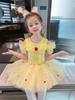 Belle Girl Princess Ballet Tutu Dress for Toddler Little Girls Ballerina Dance Costume Outfit Dancewear with Tulle Skirt Yellow
