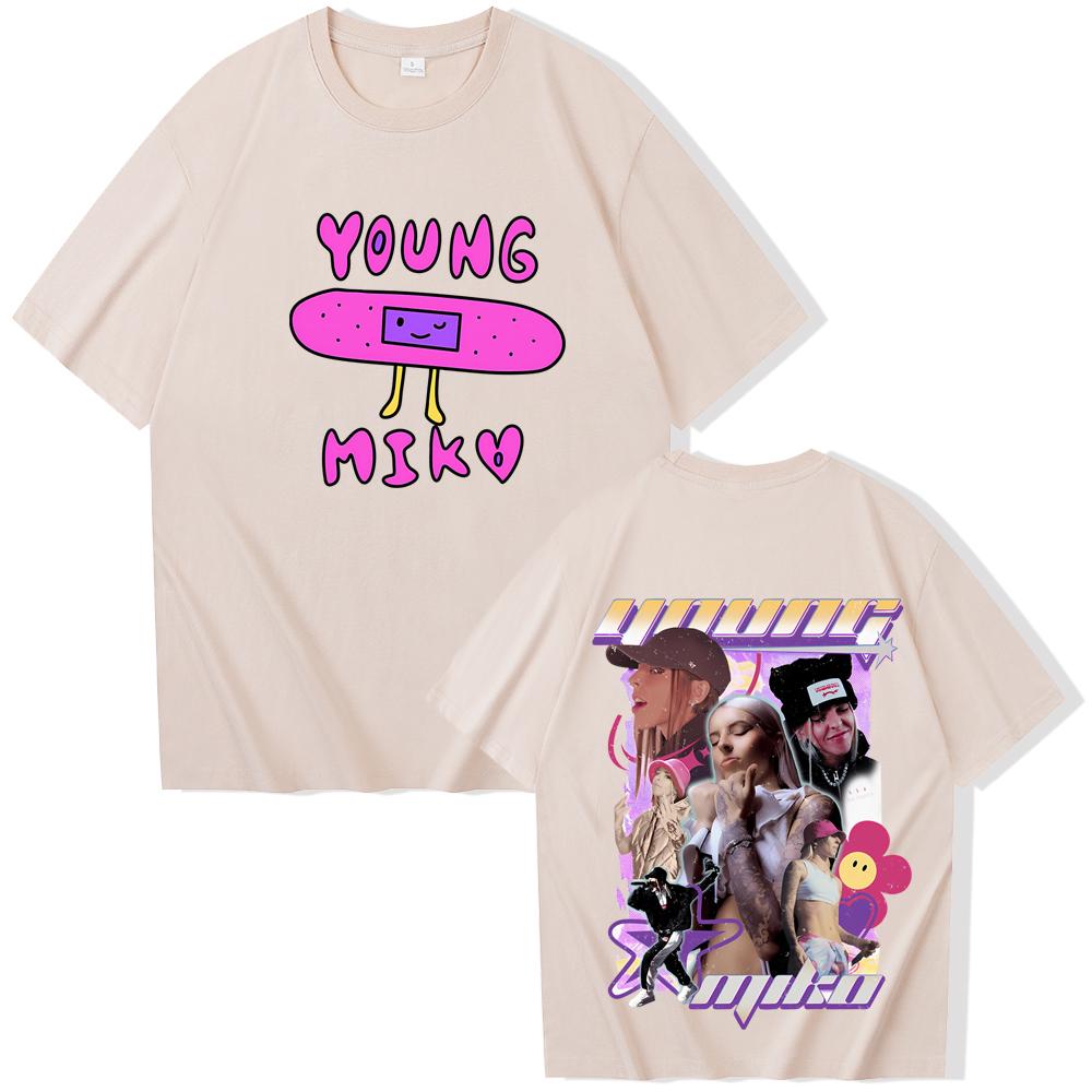 Young Singer Miko Graphic Print TShirt Women Vintage Fashion Short Sleeve TShirt Harajuku TShirt Streetwear Women Clothing