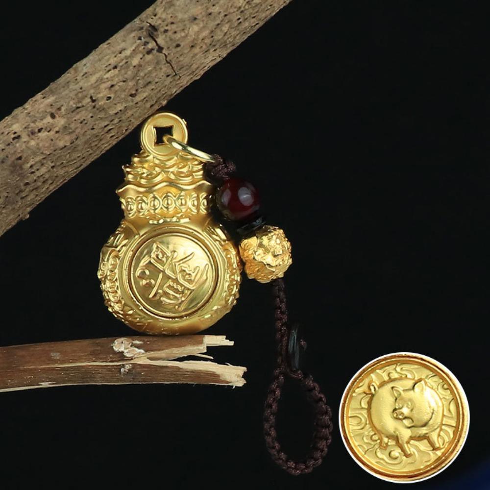 Брелок с китайским зодиаком на удачу, ручная работа, Фэн-шуй, кольцо для ключей автомобиля, 12 знаков зодиака, кулон на удачу, подарок