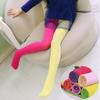Girls Candy Color Tights Cute Velvet Pantyhose Contrast Combination Color Winter Warm Kids Stockings