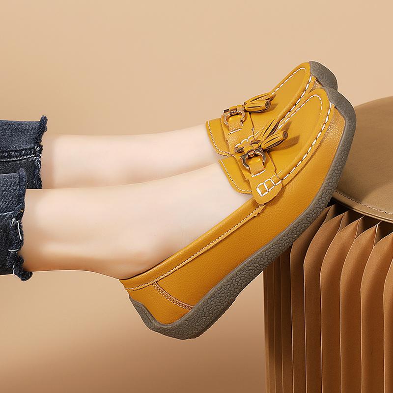 Летние женские мокасины, кожаная обувь для вождения, удобная обувь на плоской подошве, повседневные пенни-лоферы для медсестер, прогулочная минималистичная обувь для беременных для девочек