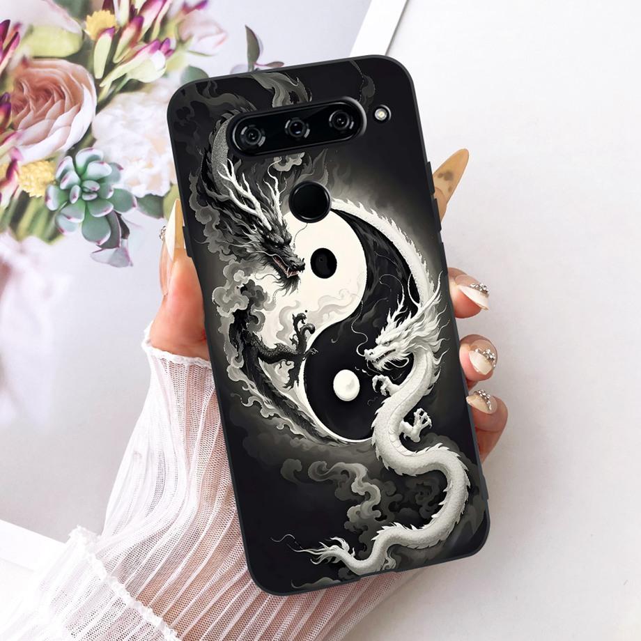 For LG V40 V50s V35 ThinQ LG V8X ThinQ V30 2017 Phone Case Soft TPU Bumper Back Cover Cool Cartoon Luxury Butterfly Flower Funda