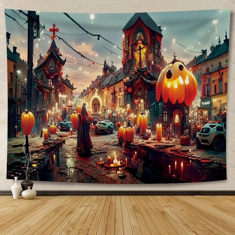 Halloween Decoration Background Cloth Hanging Cloth Wall Renovation Home Living Room Room Decoration Party Decoration
