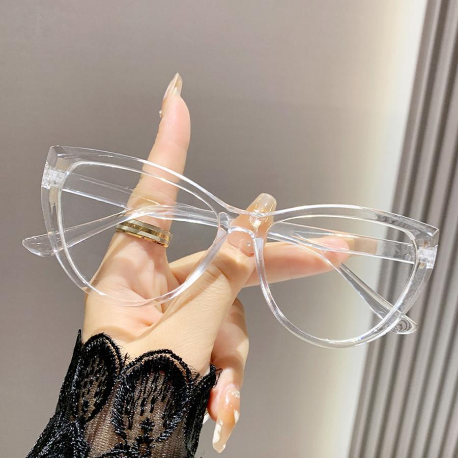 Cat Eye Eyeglasses Frame For Women Black Brand Design Eyewear Anti Blue Light Protection Computer Goggles Fashion Accessory
