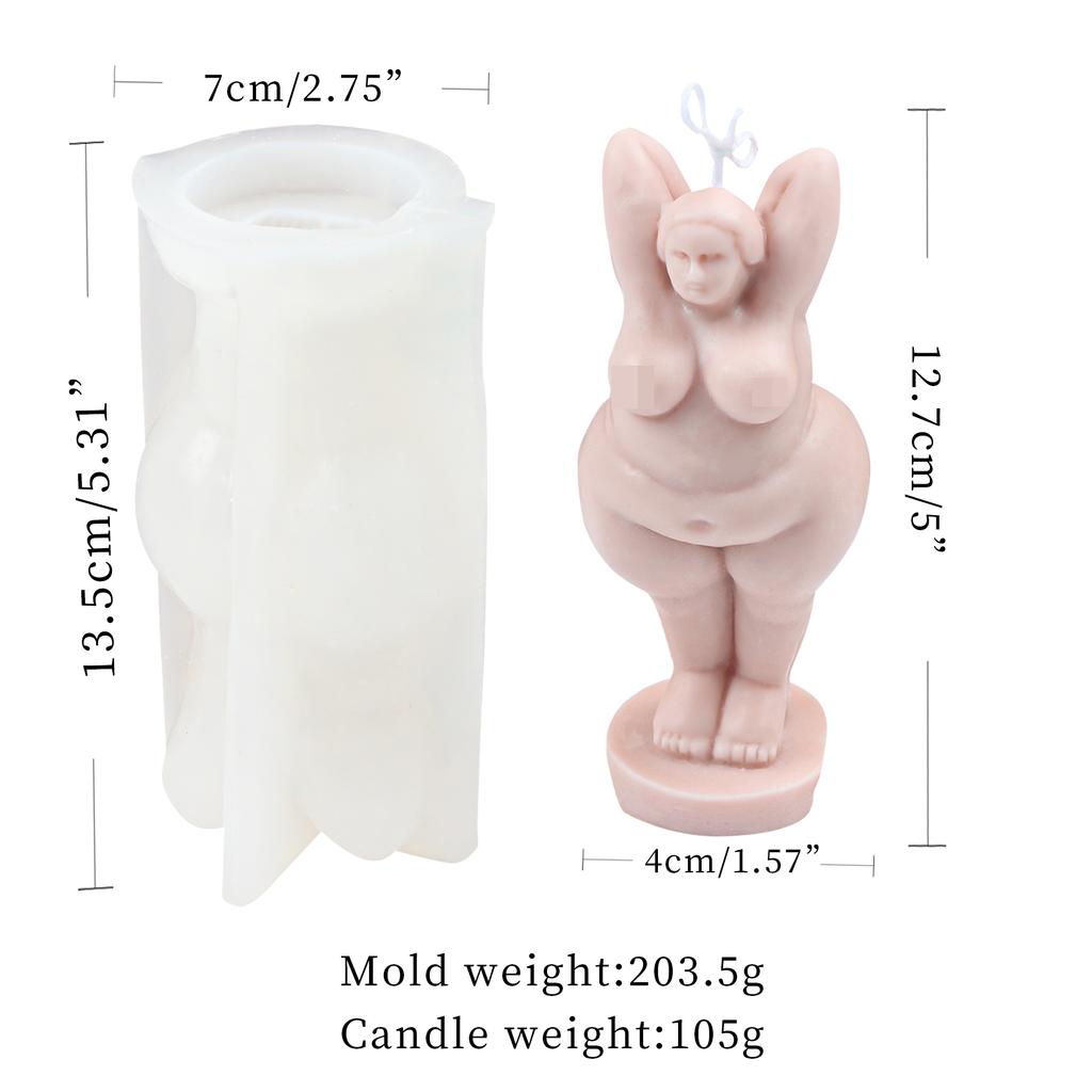 3D Форма женского тела Форма для свечей Поза йоги для мыла ручной работы Эпоксидная смола полимерная глина DIY Ароматизированный гипс Эпоксидная смола