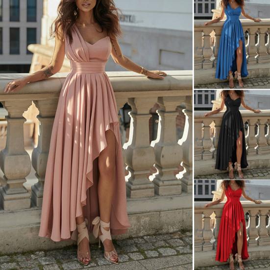 Popular Gown Dress Sleeveless Ankle Length Dressing Up