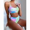 Комплект бикини с эффектом пуш-ап, бикини с высокой талией, женские купальники, сексуальный купальник для женщин, купальные костюмы, купальный костюм, пляжная одежда Tie Dye