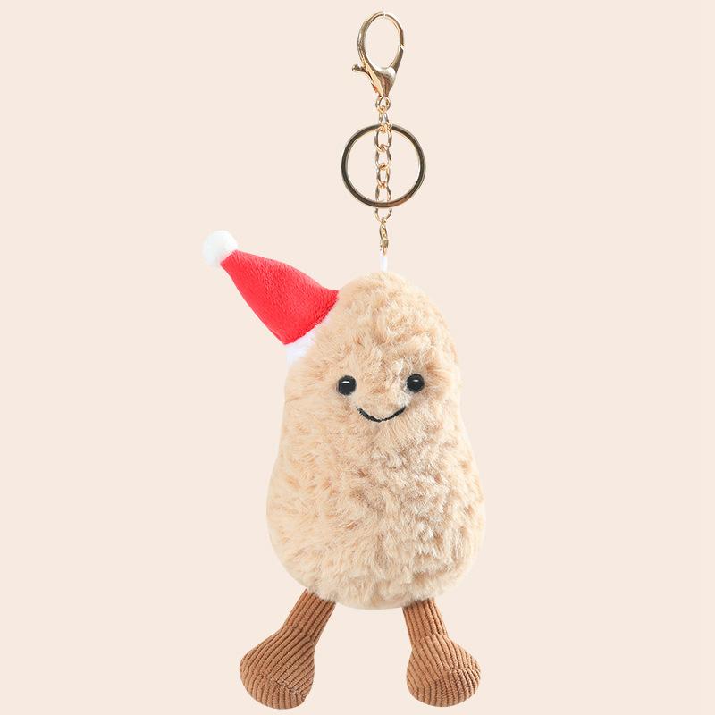 Рождественский лось, кукла-арахис, плюшевая игрушка, кукла-арахис, брелок-подвеска для сумки для девочек, тряпичная кукла
