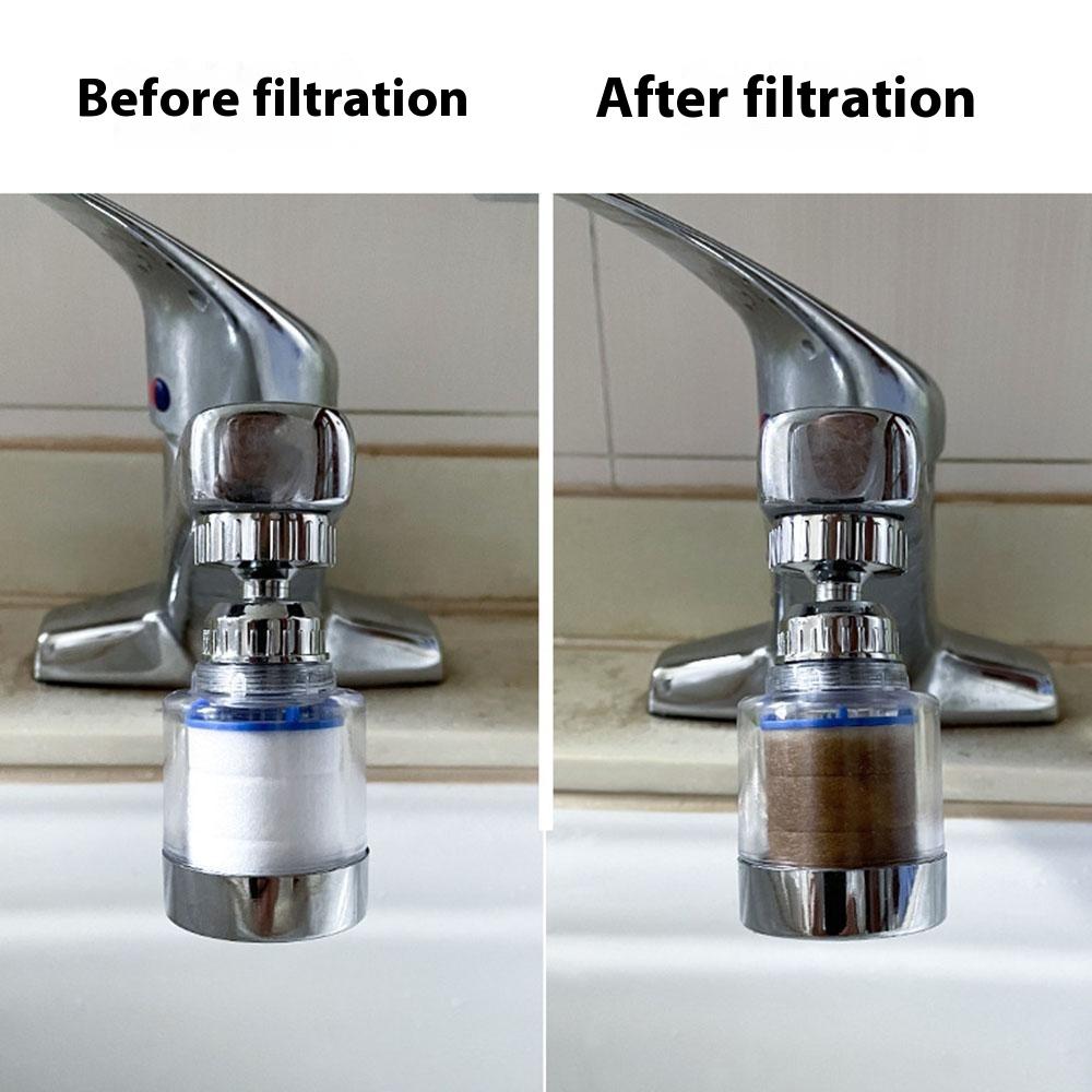 Faucet Filter Splash-Proof Aerator Universal Kitchen Tap Water Pressure Booster Rotating Spout