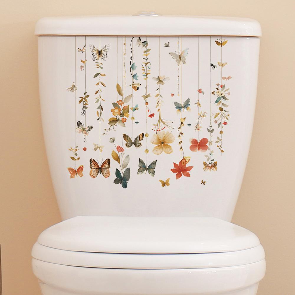 Fun-m106 Butterfly Hanging Toilet with Bathroom Bathroom Beautification Wall Sticker