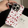[MagSafe Magnetic Suction] Girl's Heart Red Floral Apple 15/16promax Mobile Phone Case Frosted Case