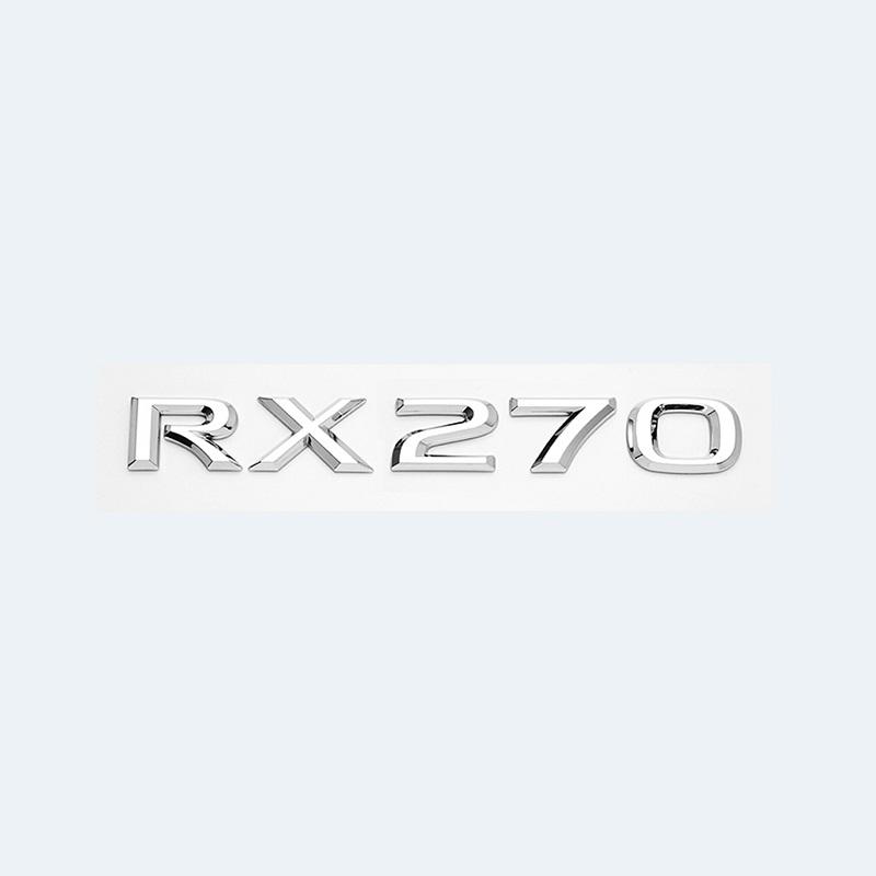 ABS Letters Numbers RX200t RX300 RX350 RX450h RX450hL Chrome Silver Car Sticker Rear Trunk Badge Emblem for Lexus Series AEQ1