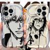 Аниме Блич Волна Чехол для телефона для iPhone 17 Air 16 15 14 13 12 11 Pro Max Plus Mini SE2020 2022 Ударопрочный Силиконовый Задний Чехол