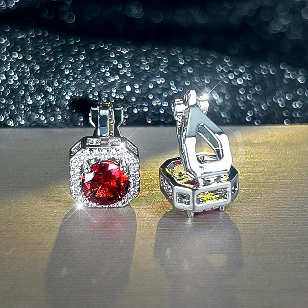 Простые квадратные серьги-клипсы с фианитом для женщин и девочек, милые серьги без пирсинга, ювелирные изделия для свадебной вечеринки