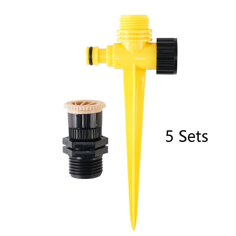 1/5Pcs 360° Rotation Garden Sprinkler Irrigation Watering System Agriculture Ground Automatic Tube Plug Buried Atomization